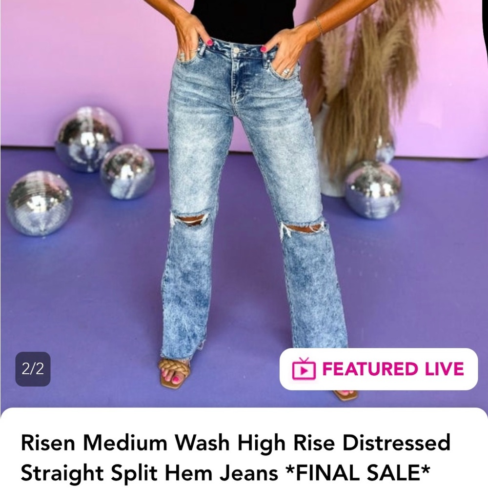 Size 3/26 risen denim - Picture 1 of 2